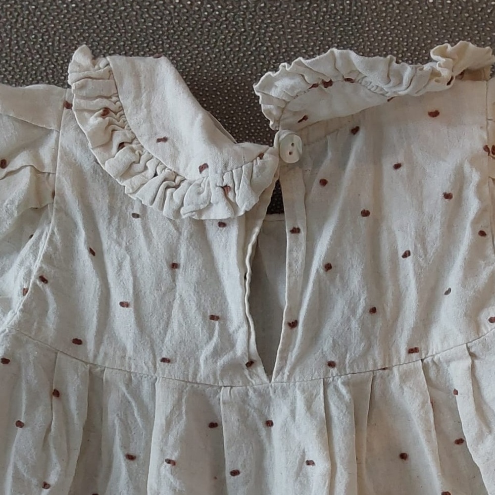 Soor Ploom White Polka Dot Kids Shirt 2y EUC - Picture 5 of 6
